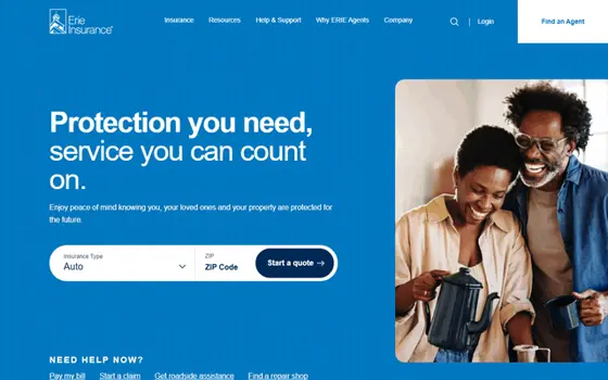 Erieinsurance website preview