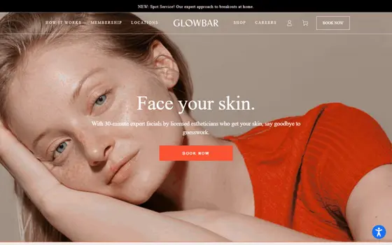 Glowbar website preview