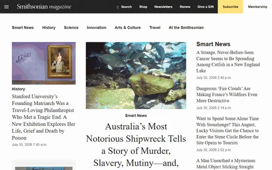 Smithsonianmag website preview