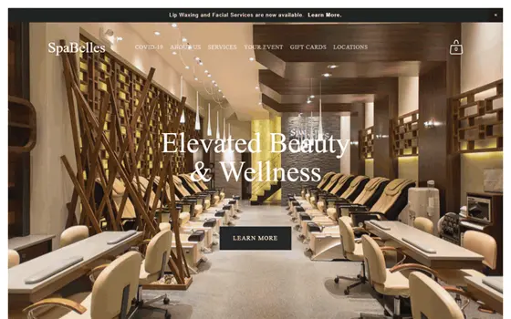 Spabelles website preview