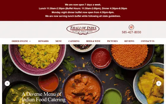Thaliofindia website preview