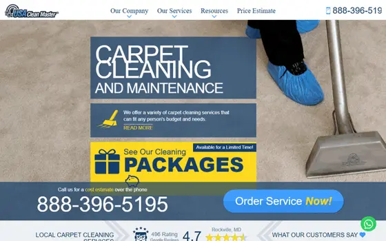 Usacleanmaster website preview